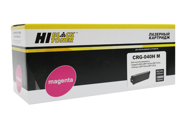 Картридж Hi-Black (HB-№040H M) для Canon LBP-710/710CX/712/712CX, M, 10K (Повр. упак.)