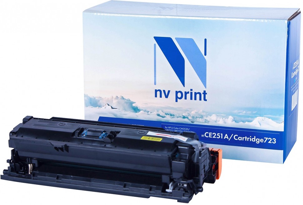 Картридж NVP совместимый NV-CE251A/NV-723 Cyan универсальные для HP/Canon Color LaserJet CP3525/ CP3525n/ CP3525dn/ CP3525x/ LBP 7750 i-Sensys 7750cd/ 7750Cdn (7000k) [new]
